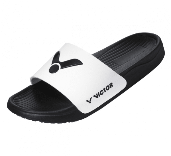 Victor勝利 VT005S 拖鞋 - 亮白x黑ac, 24-0cm
